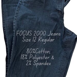 Focus 2000 Denim Dark Blue Jeans in Good Condition